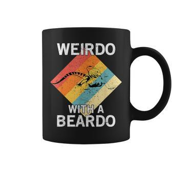 Weirdo With A Beardo Retro Vintage Bearded Dragon Coffee Mug - Monsterry UK