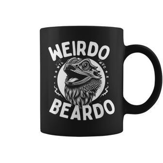 Weirdo With A Beardo Vintage Bearded Dragon Coffee Mug - Monsterry DE