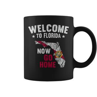 Welcome To Florida Now Go Home Florida Map Flag Coffee Mug - Thegiftio UK