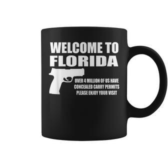 Welcome To Florida Pro Gun Coffee Mug - Monsterry