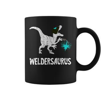 Welder Dinosaurs Mig Welding Dino Sl Worker T-Rex Coffee Mug - Monsterry AU