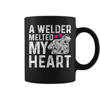 A Welder Melted My Heart Outfit For Wife Girlfriend Coffee Mug - Monsterry CA