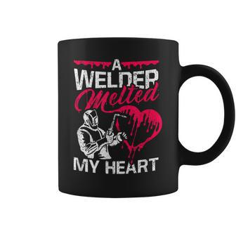 A Welder Melted My Heart Welding Lover Wife Coffee Mug - Monsterry CA