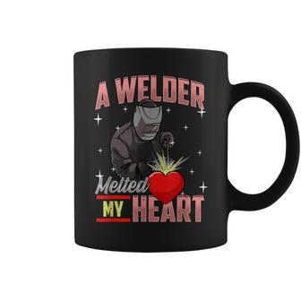 Welder Wife A Welder Melted My Heart Welder Girlfriend Coffee Mug - Monsterry DE