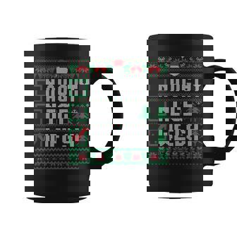 Welsh Family Name Xmas Naughty Nice Welsh Christmas List Coffee Mug - Seseable