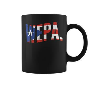 Wepa Proud Puerto Rican Latino Pride Latina Puerto Rico Flag Coffee Mug - Monsterry