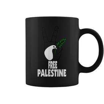 West Bank Middle East Peace Dove Olive Branch Free Palestine Coffee Mug - Monsterry UK