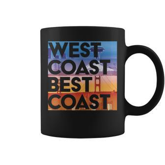 West Coast Best Coast SeaPoSfLa Graphic Coffee Mug - Monsterry UK