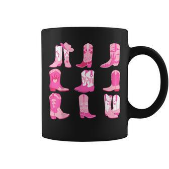Western Country Rodeo Pink Cowboy Cowgirl Boots Coffee Mug - Monsterry UK