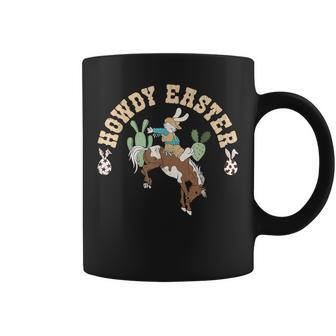 Western Howdy Easter Day Bunny Rabbit Cowboy Rodeo Women Coffee Mug - Thegiftio UK