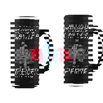 When I Grow Up I Want To Be A Firefighter Rescue Fireman Coffee Mug - Thegiftio UK