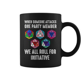 When Someone Attacks One Party Member D20 Dice Lgbtq Ally Coffee Mug - Monsterry DE