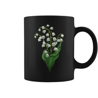 White Lily Of The Valley Spring Flower Watercolor Coffee Mug - Monsterry DE