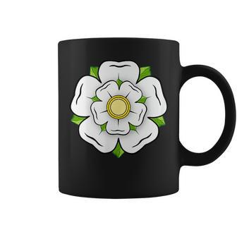 White Rose Of York Flower English Flag Heraldy Yorkshire Coffee Mug - Thegiftio UK