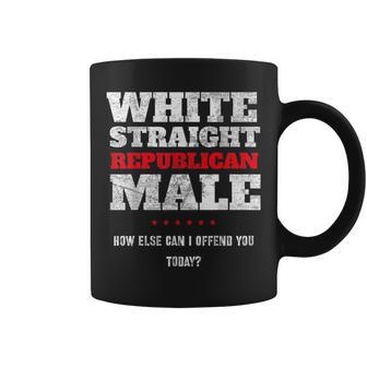 White Straight Republican Male How Else Can I Offend Coffee Mug - Monsterry DE