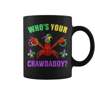 Who's Your Crawdaddy With Beads For Mardi Gras Carnival Coffee Mug | Mazezy