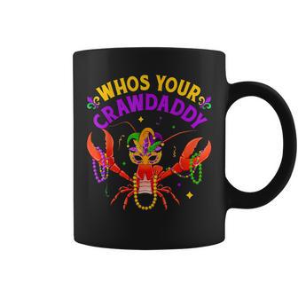 Whos Your Crawdaddy Crawfish Jester Beads Mardi Gras Coffee Mug - Monsterry