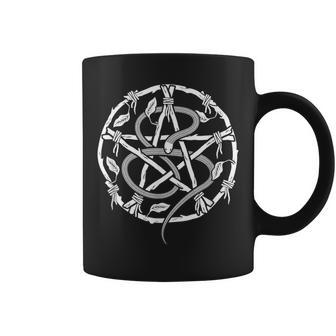 Wiccan Nature Witch Pentacle And Snake Coffee Mug - Monsterry