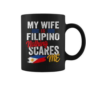 My Wife Is Filipino Philippines Heritage Roots Flag Souvenir Coffee Mug - Monsterry UK