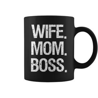 Wife Mom Boss Mother's Day For Mom Wife Women Coffee Mug | Crazezy DE