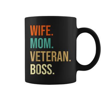 Wife Mom Veteran Boss Veterans Day Military Patriotic Coffee Mug | Crazezy UK
