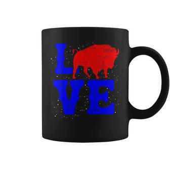 Wild American Bison Lover Valentines Day Love Buffalo Coffee Mug - Monsterry CA