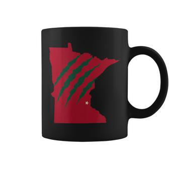 Wild Animal Scratches Through Minnesota Coffee Mug - Monsterry AU