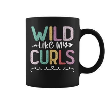 Wild Like My Curls Cute Curly Hair Coffee Mug - Seseable