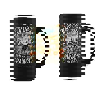 Wild Flowers Wild Horses Retro Southern Sunset Cowgirl Coffee Mug - Seseable