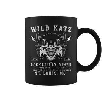 Wild Katz Rockabilly Diner 1950S Rock N Roll Vintage Coffee Mug - Monsterry AU