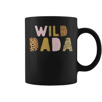 Wild One Dada Two Wild Birthday Outfit Zoo Birthday Animal Coffee Mug - Seseable