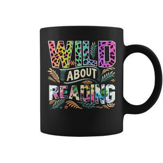Wild About Reading Books Library Day Bookworm Leoparard Coffee Mug - Thegiftio UK