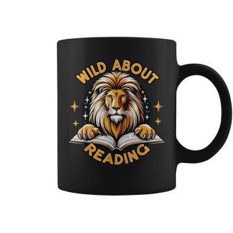 Wild About Reading Lion For Teachers & Students Coffee Mug - Seseable