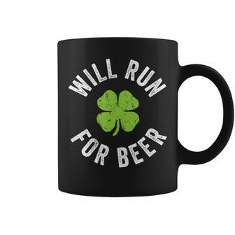 Will Run For Beer St Patrick's Day Coffee Mug - Monsterry UK