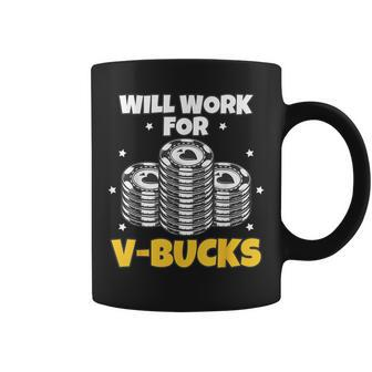 Will Work For Bucks V Gaming For Rpg Gamers Youth Coffee Mug - Monsterry CA