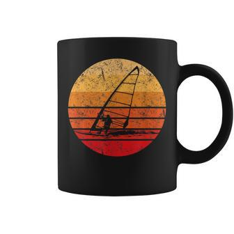 Windsurf Windsurfing Retro Vintage Sunset Silhouette Coffee Mug - Thegiftio UK