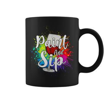 Wine Lover Drinkers Graphic Paint And Sip Party Drinking Coffee Mug - Thegiftio UK