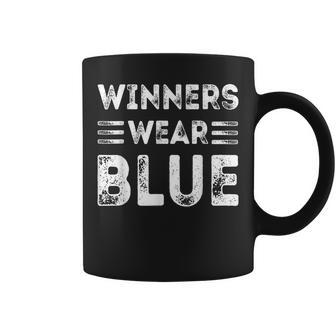 Winners Wear Blue Color Team Spirit Game War Camp Crew Coffee Mug - Seseable