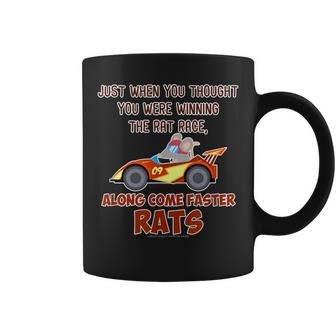 Winning The Rat Race Along Come Faster Rats Animal Coffee Mug - Monsterry