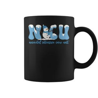 Winter Nicu Nurse Xmas Snowman Neonatal Intensive Care Unit Coffee Mug | Mazezy CA
