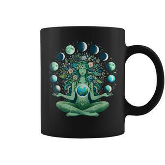 Witchy Nature Goddess Mother Earth Day Moon Phases Aesthetic Coffee Mug - Seseable