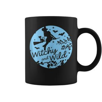 Witchy And Wild Occult Moon Cat Wicca Witch For Women Coffee Mug - Monsterry