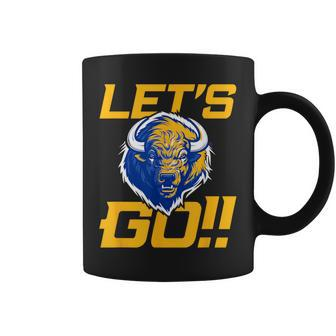 Wny Pride Yellow & Blue Buffalo Let's Go Buffalo Coffee Mug - Thegiftio UK