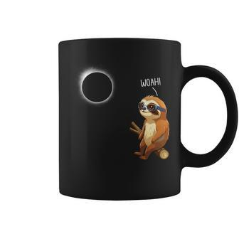 Woah Sloth Solar Eclipse 2024 Eclipse Sloth Coffee Mug - Monsterry UK