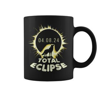 Wolf Fans Totality Solar Total Moon Eclipse 2024 Spring Men Coffee Mug - Monsterry DE