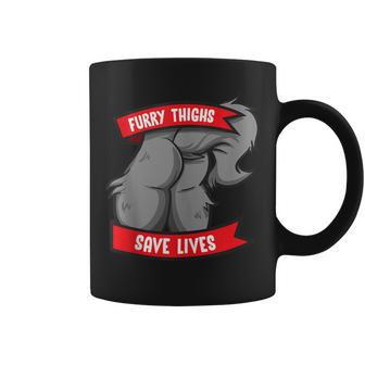 Wolf Furry Thighs Save Lives Proud Furry Pride Fandom Coffee Mug - Monsterry CA