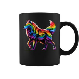 Wolf Rainbow Lgbtq Pride Month Coffee Mug - Monsterry