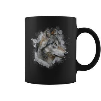 Wolf Wolves Illustration Coffee Mug - Thegiftio UK