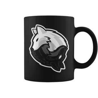 Wolf Wolves Yin And Yang Zen Coffee Mug | Mazezy