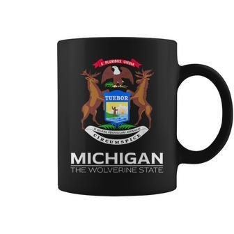 The Wolverine State Michigan Flag Detroit Great Lakes Coffee Mug - Monsterry